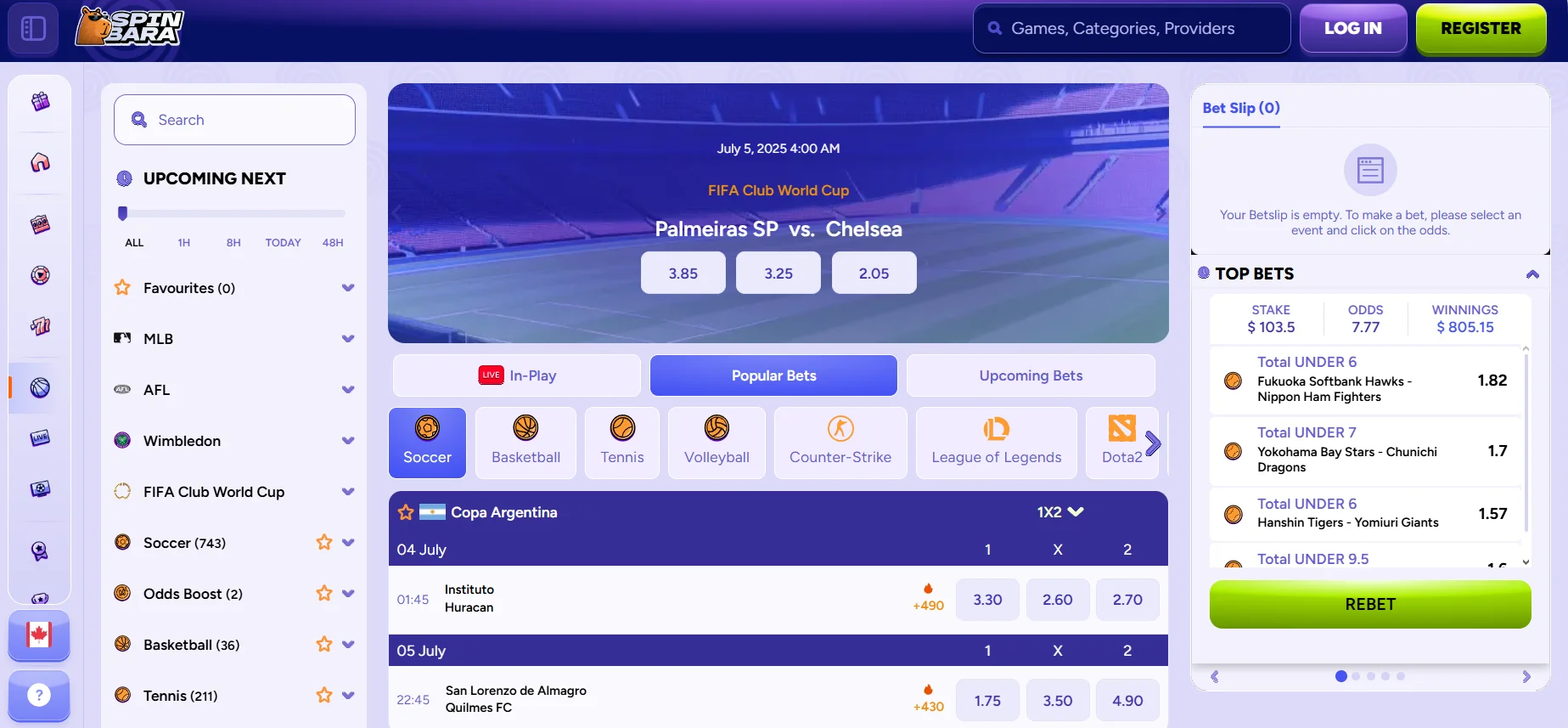 Spinbara Casino Sportsbook