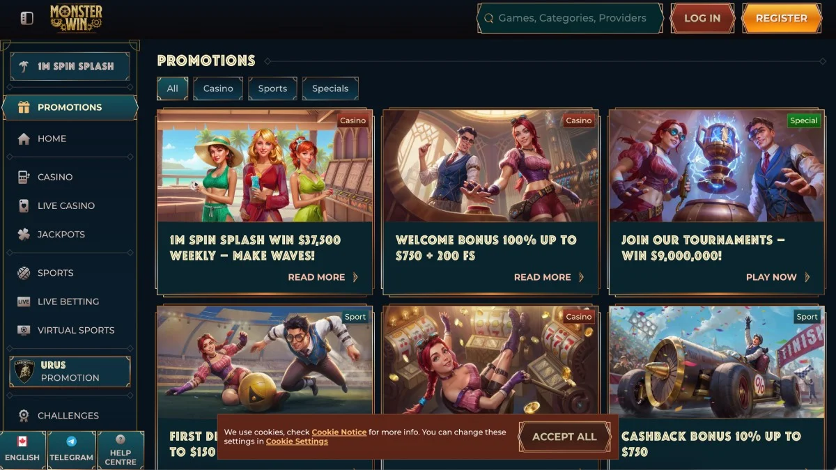 Monsterwin Casino Bonuses