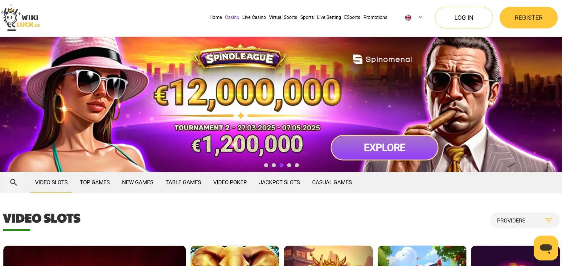 Wikiluck Casino Slots Section