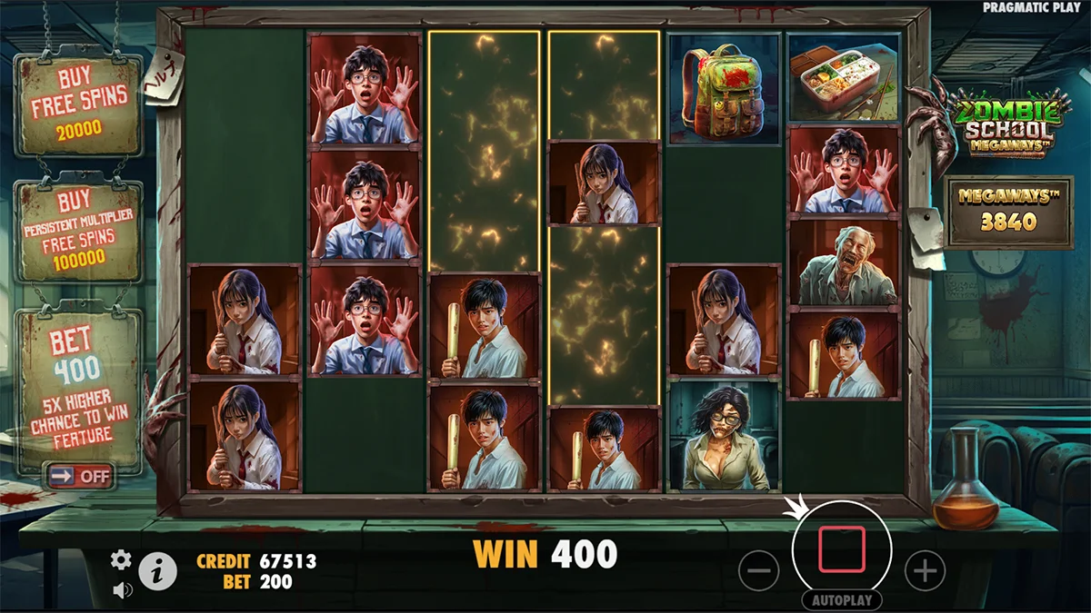 Zombie School Megaways Win