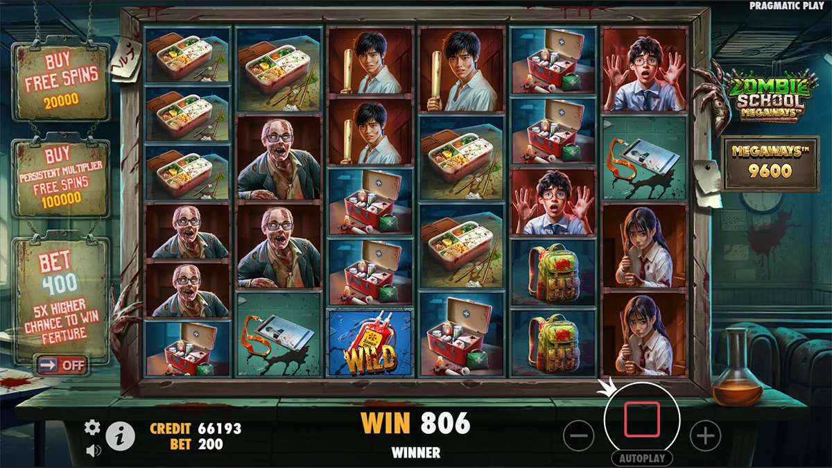 Zombie School Megaways Win2
