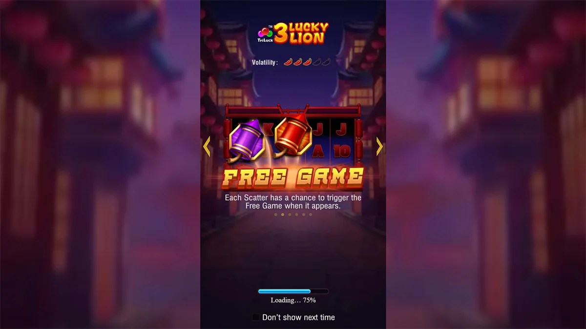 3 Lucky Lion Homescreen