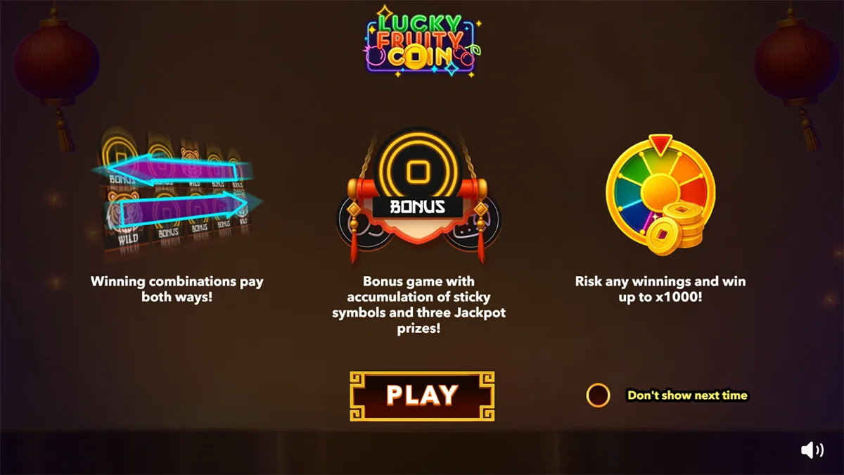 Lucky Fruity Coin Homescreen