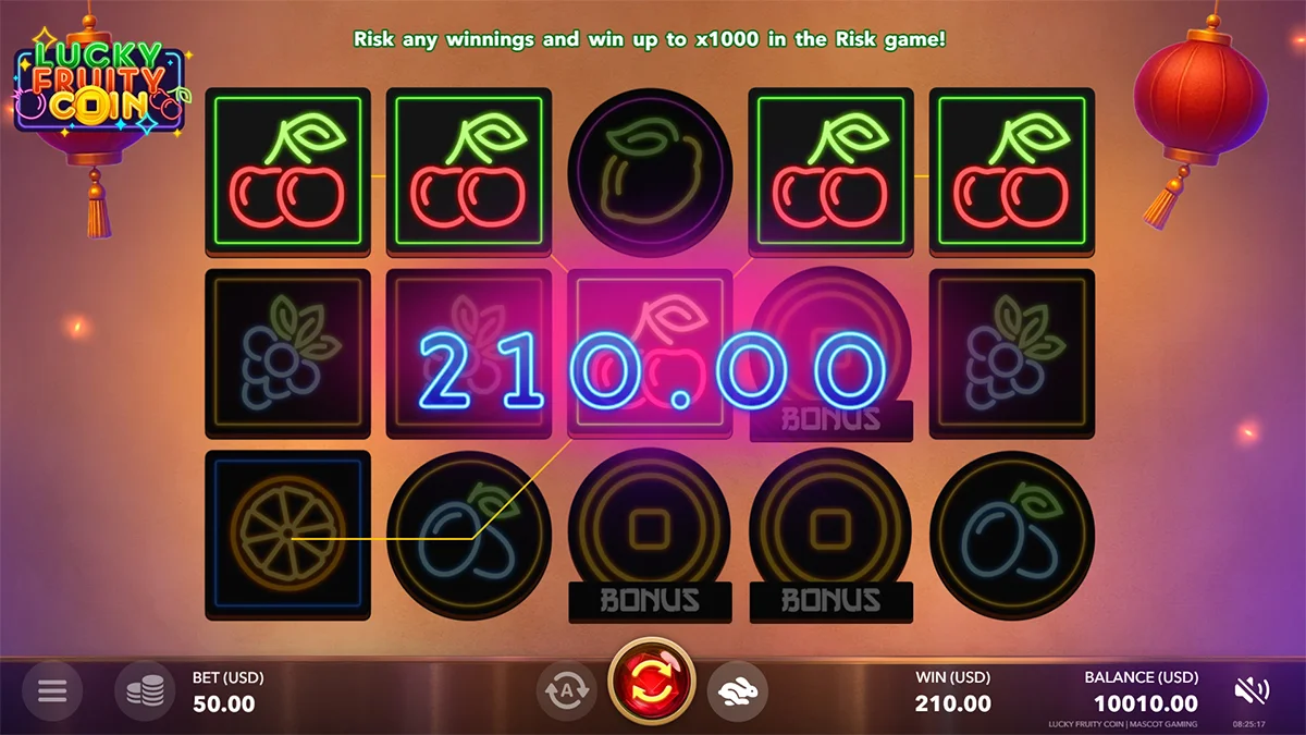 Lucky Fruity Coin Win3