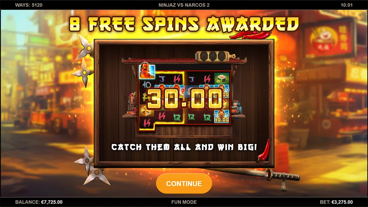 Ninjaz vs Narcos 2 FreeSpins