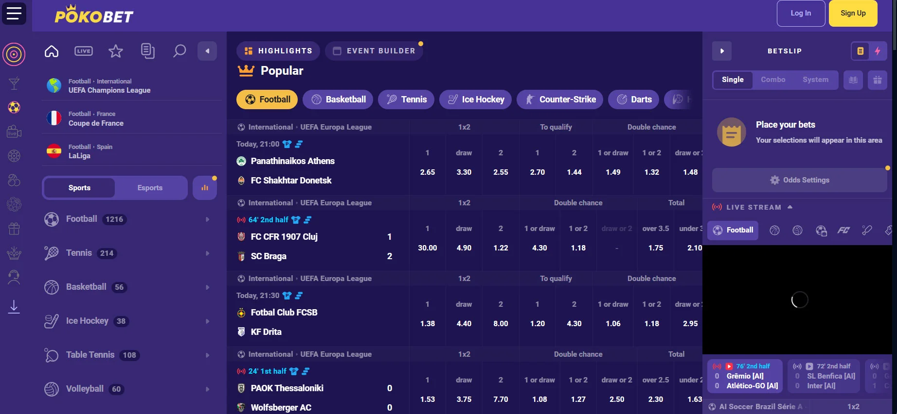 PokoBet Casino Sportsbook