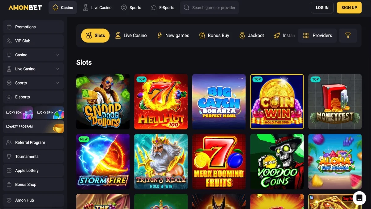 Amonbet Casino Game Collection