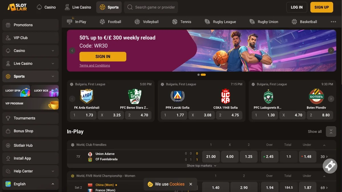 Slotlair Casino Sportsbook