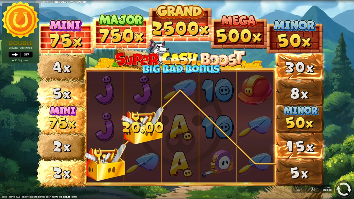 Super Cash Boost Big Bad Bonus Win