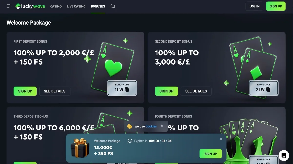 Luckywave Casino Bonus Offers