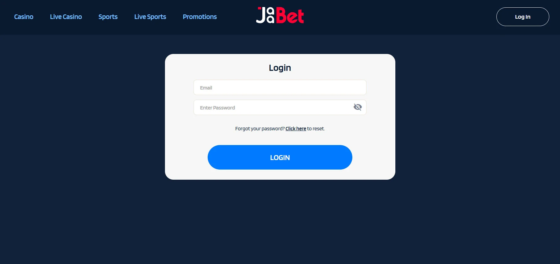 JaaBet Casino Registration