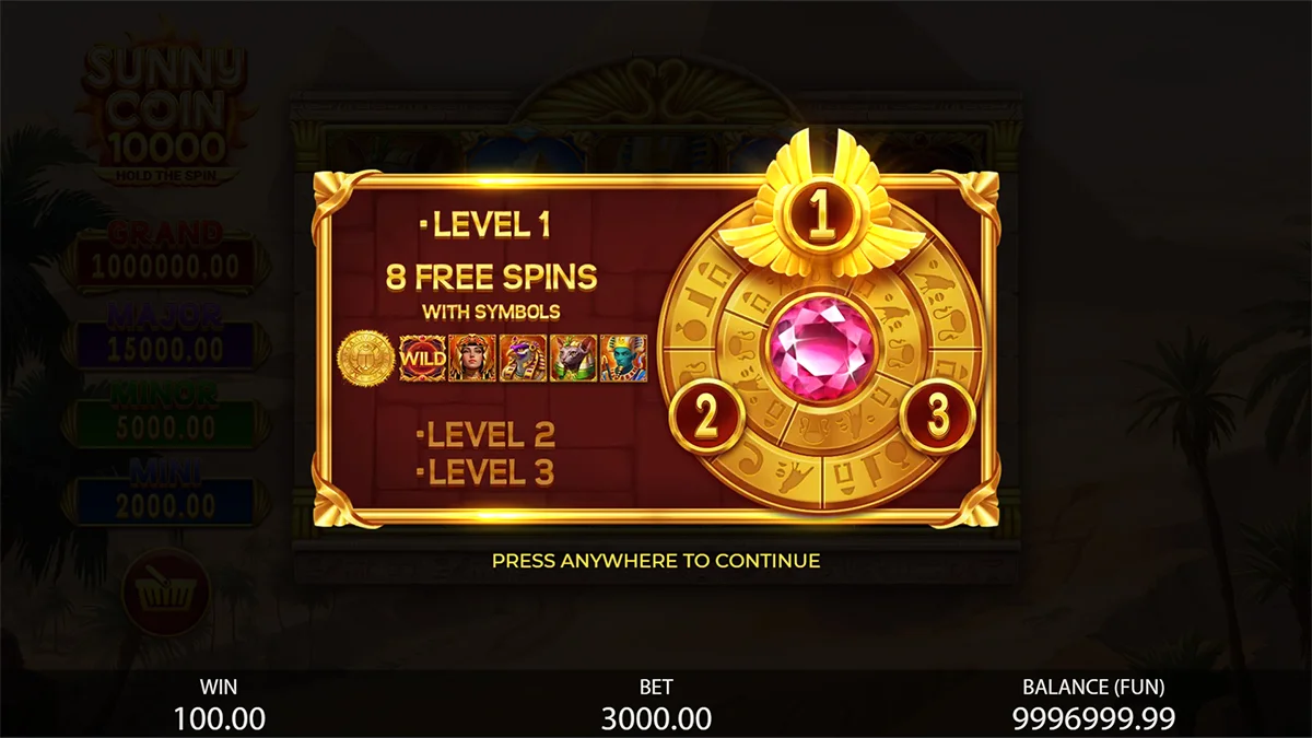 Sunny Coin 10000 Hold The Spin FS