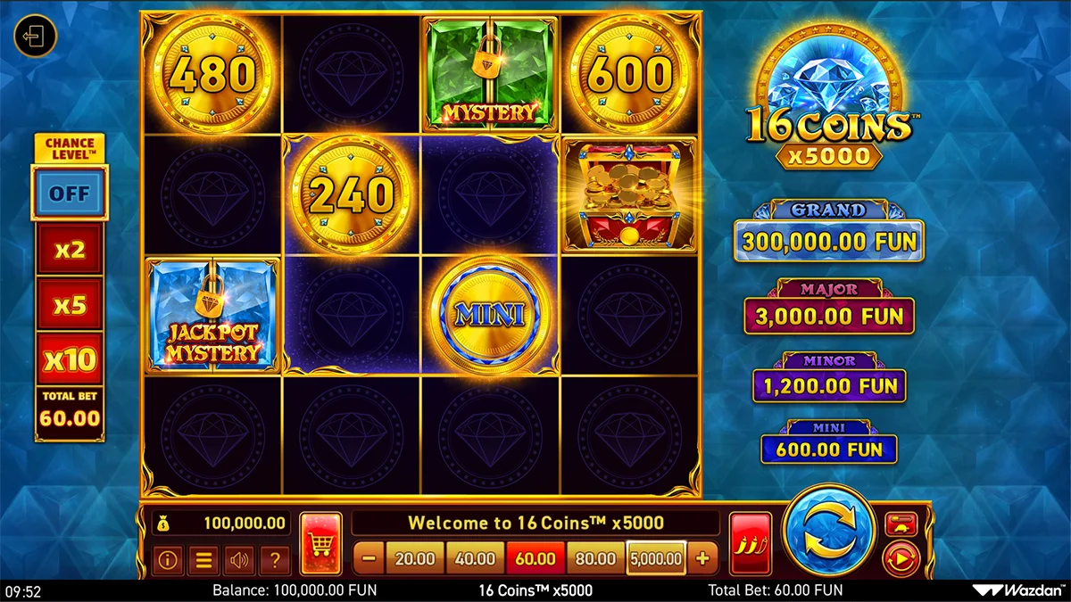 16 Coins™ x5000 Base