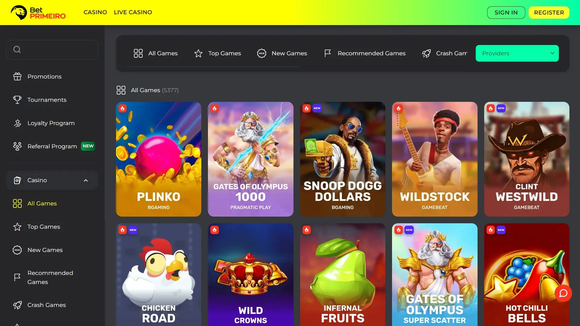 BetPrimeiro Casino All Slots