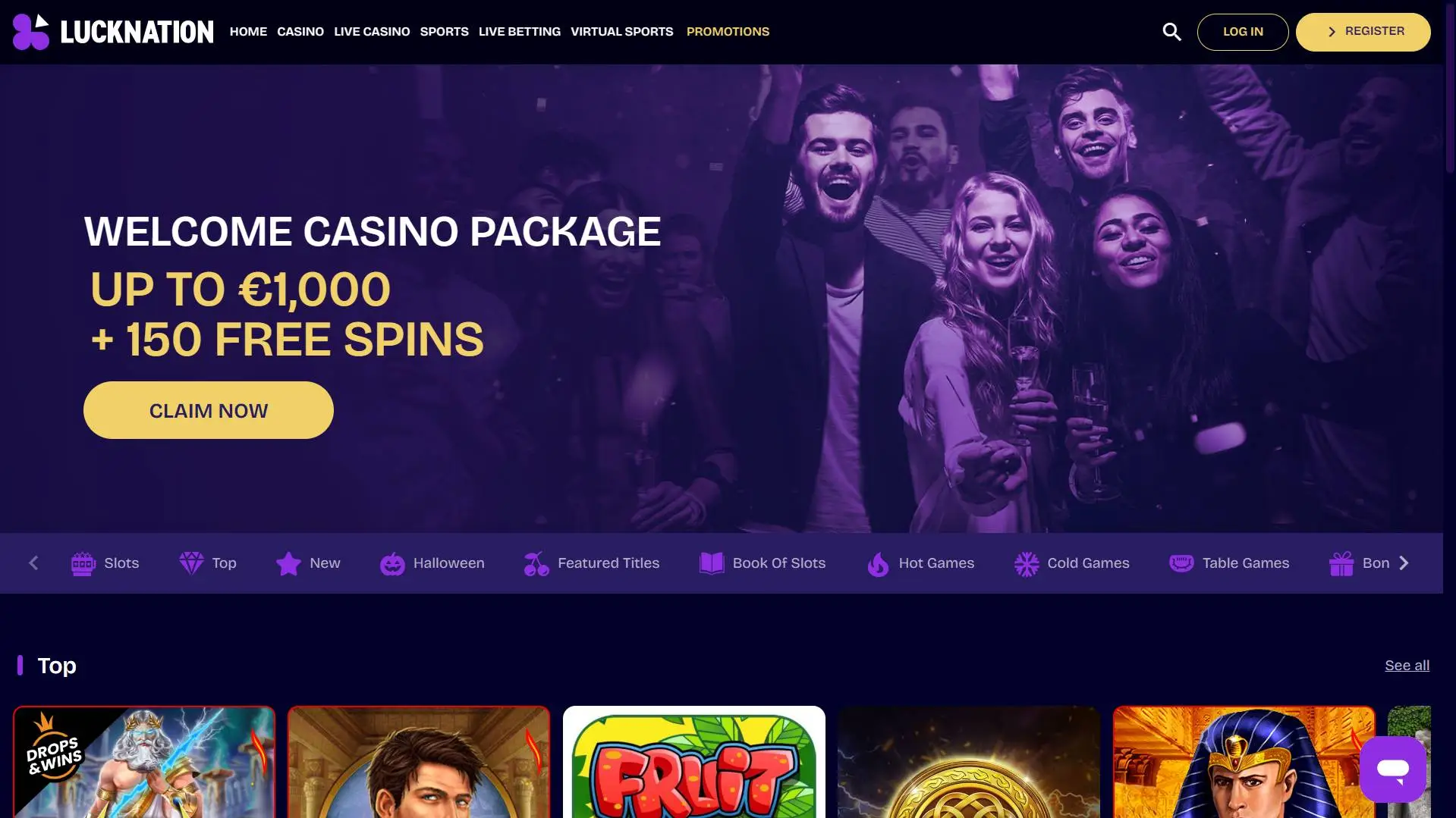 Lucknation Casino Homepage
