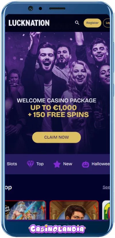 Lucknation Casino Mobile App Shot