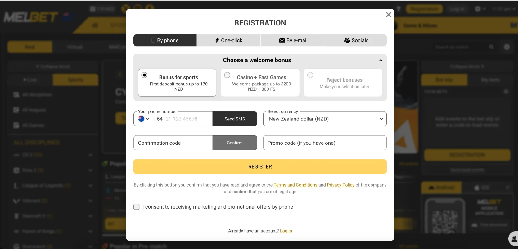Melbet Casino Register