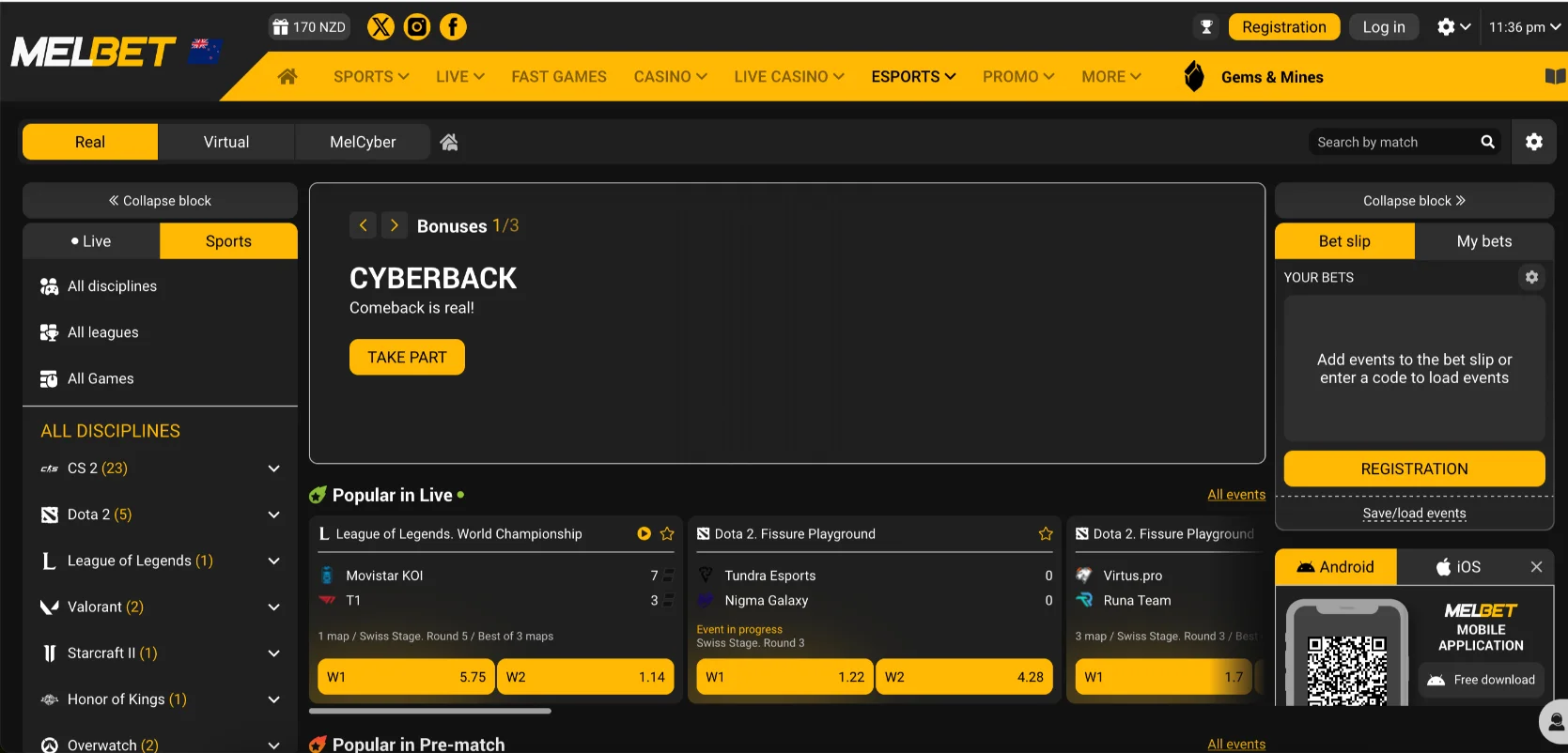 Melbet Casino eSports