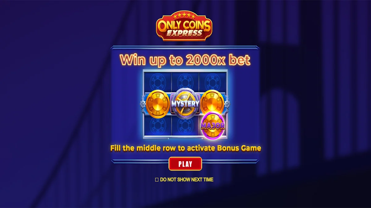 Only Coins Express Homescreen