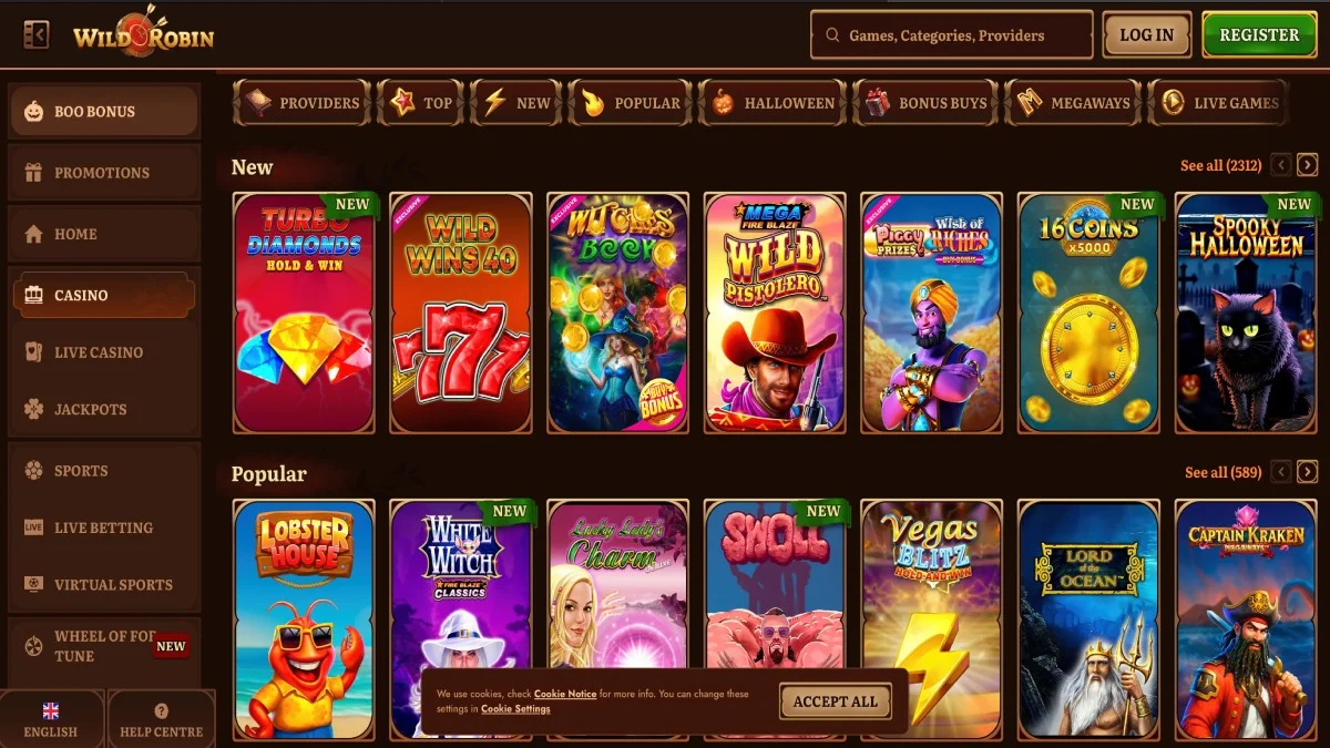 WildRobin Casino Game Collection