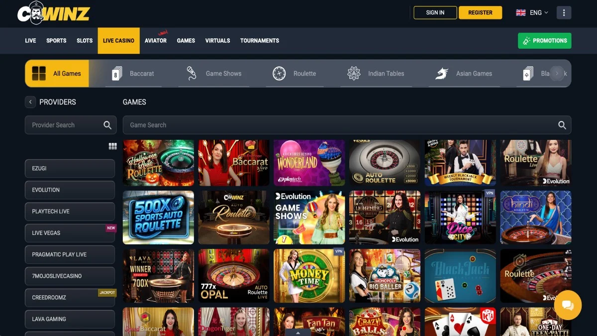 Cwinz Casino Live Casino