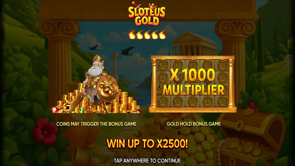 Sloteus Gold Homescreen