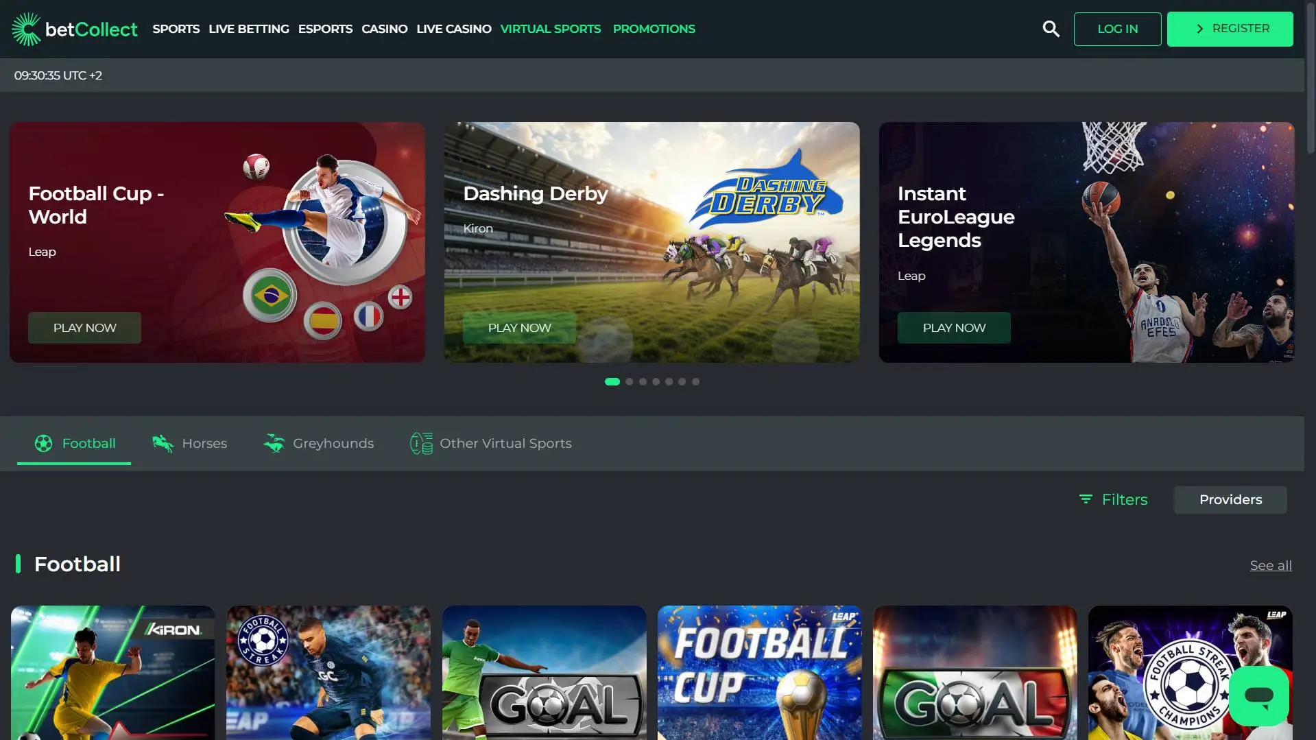 Betcollect Casino Virtual Sports