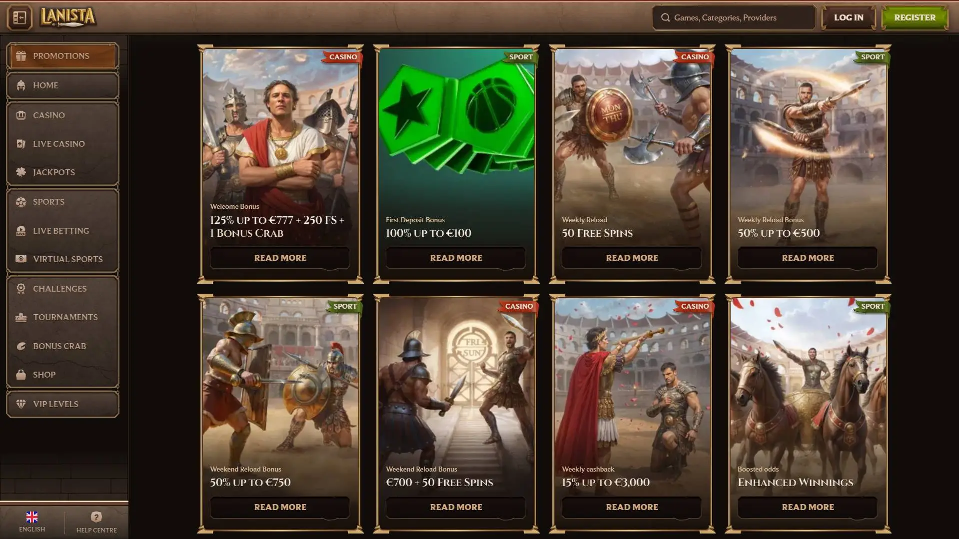 Lanista Casino Promotions