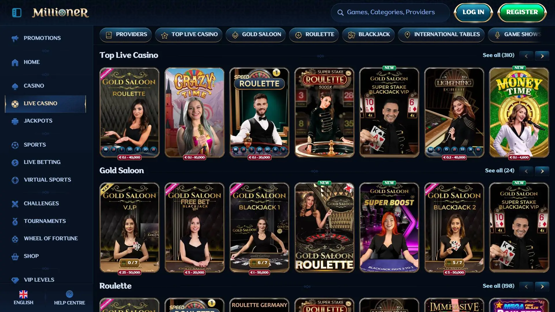 Millioner Casino Live Casino
