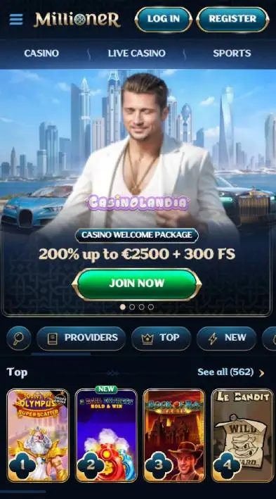 Millioner Casino Mobile View