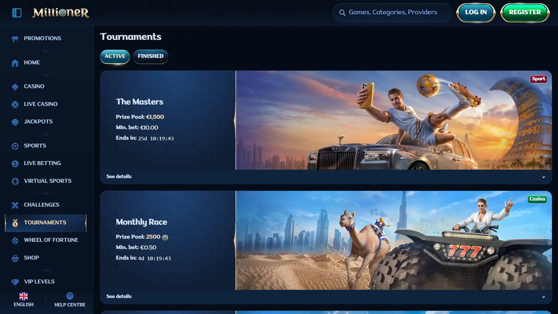 Millioner Casino Tournaments