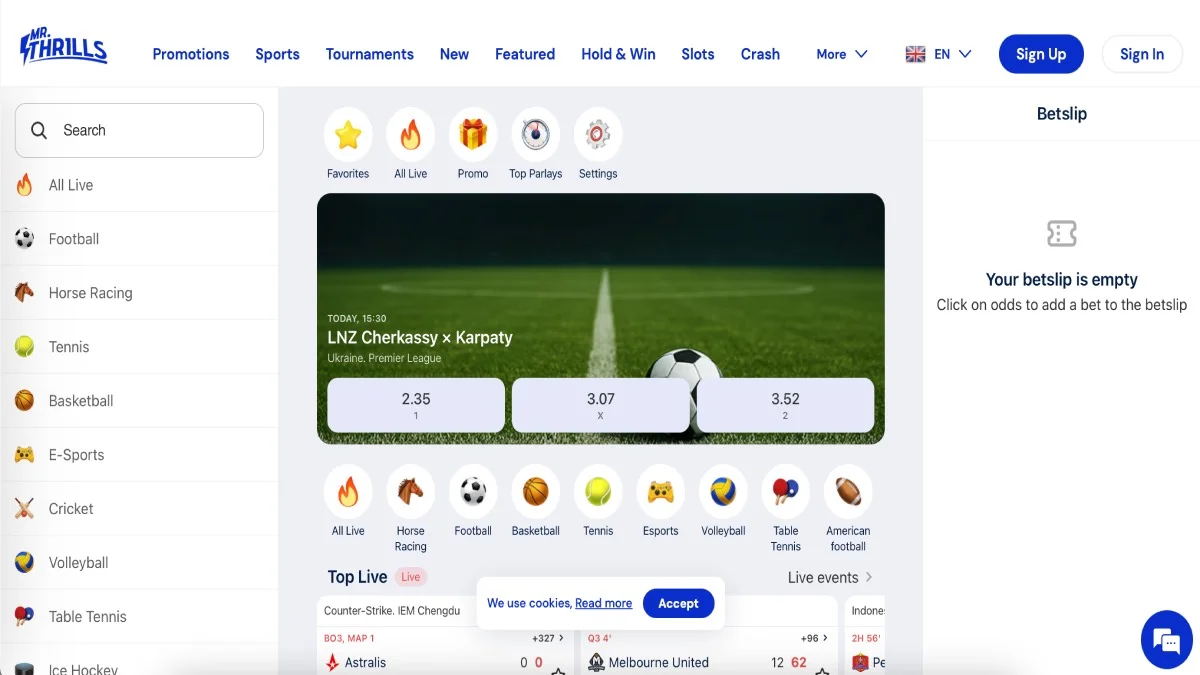 MrThrills Casino Sportsbook
