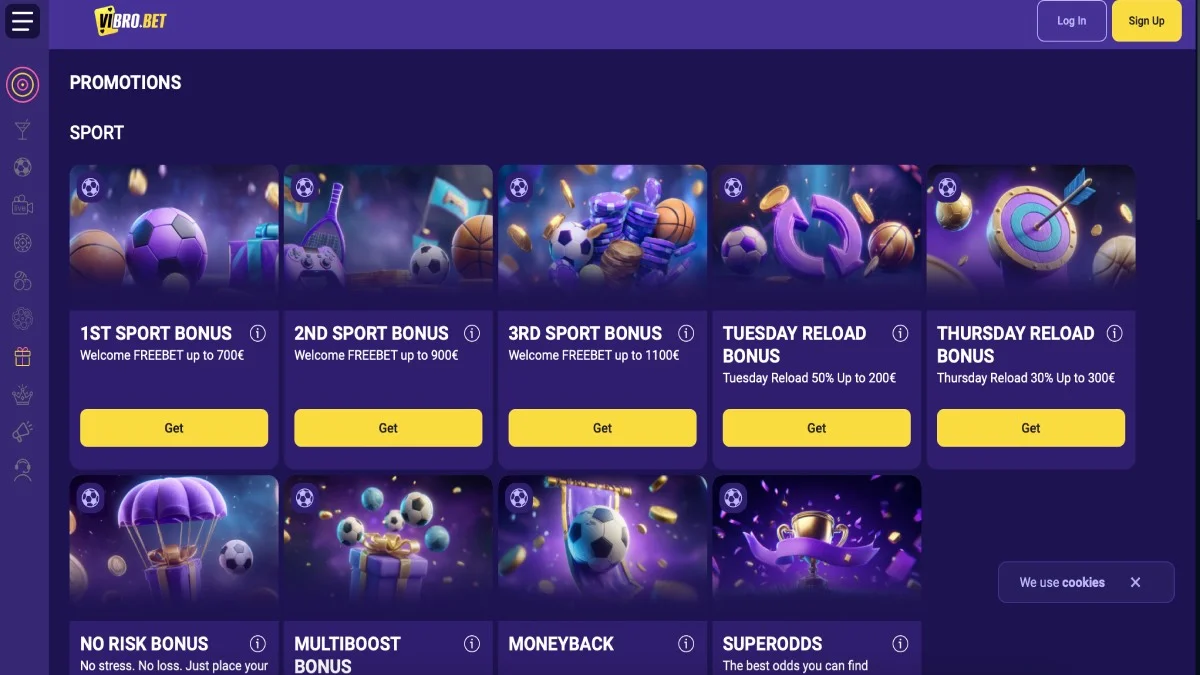 VibroBet Casino Bonuses