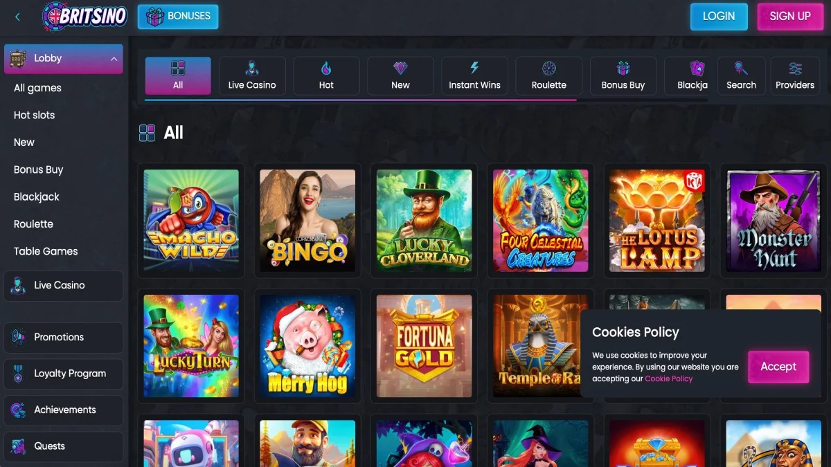 Britsino Casino Game Collection