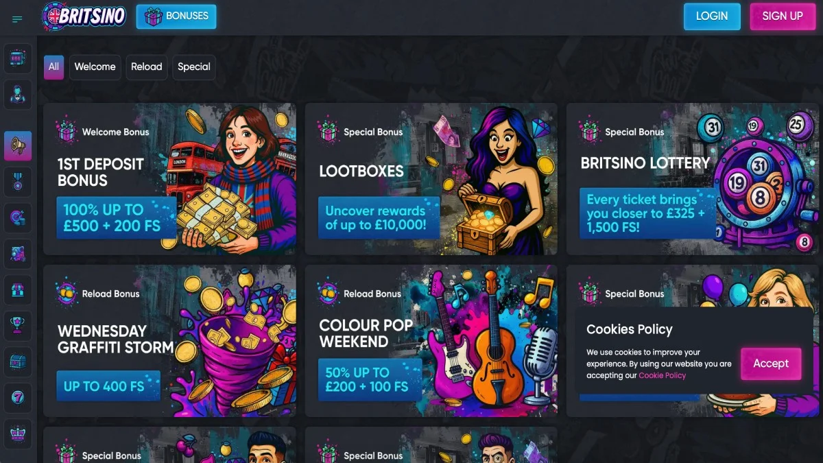Britsino Casino Promotions