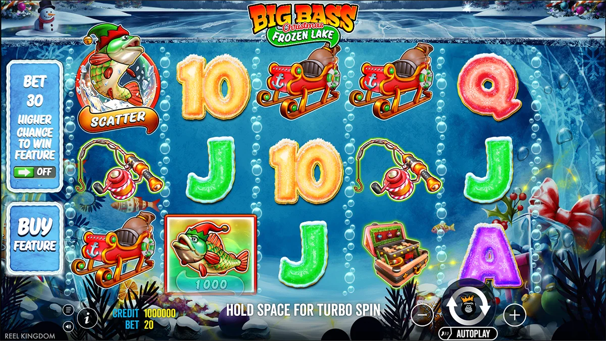 Big Bass Christmas Frozen Lake Base