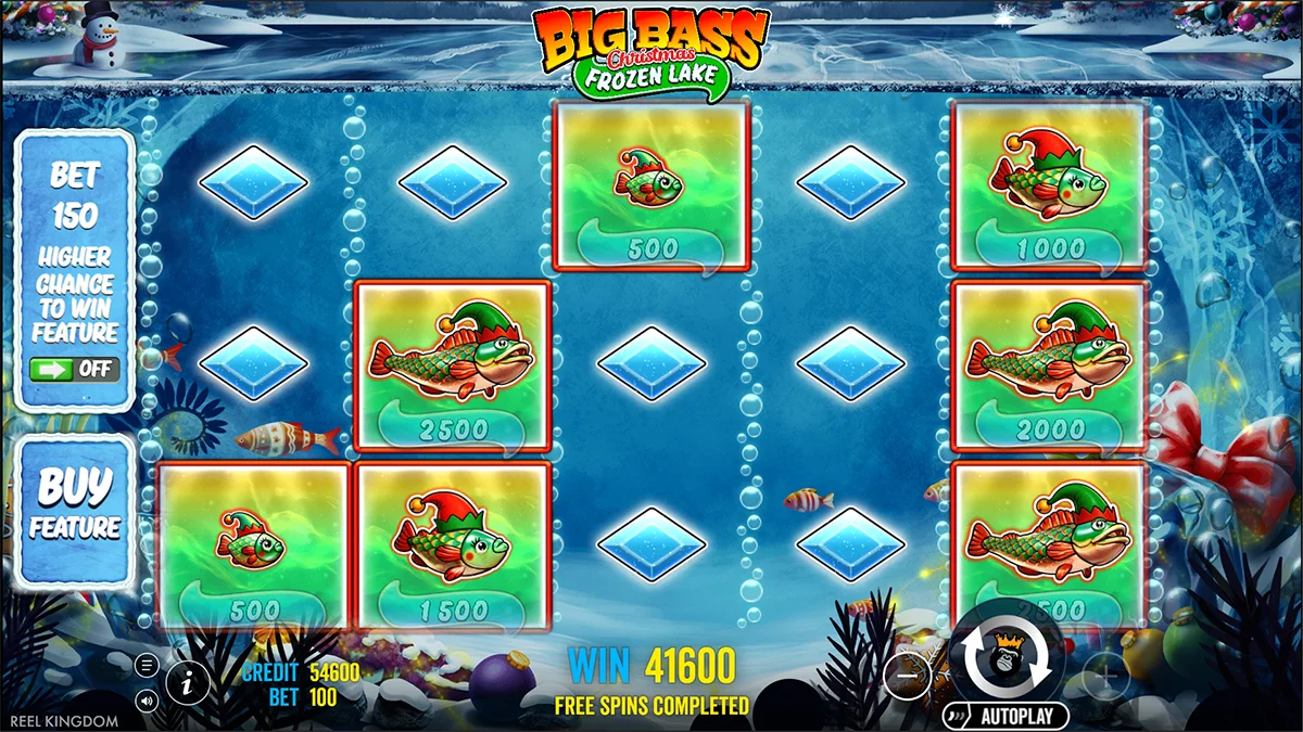 Big Bass Christmas Frozen Lake Total