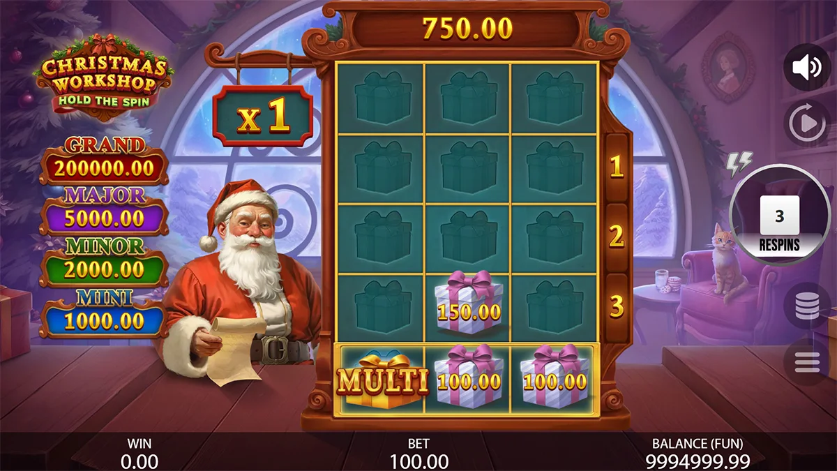 Christmas Workshop Hold The Spin BonusRound