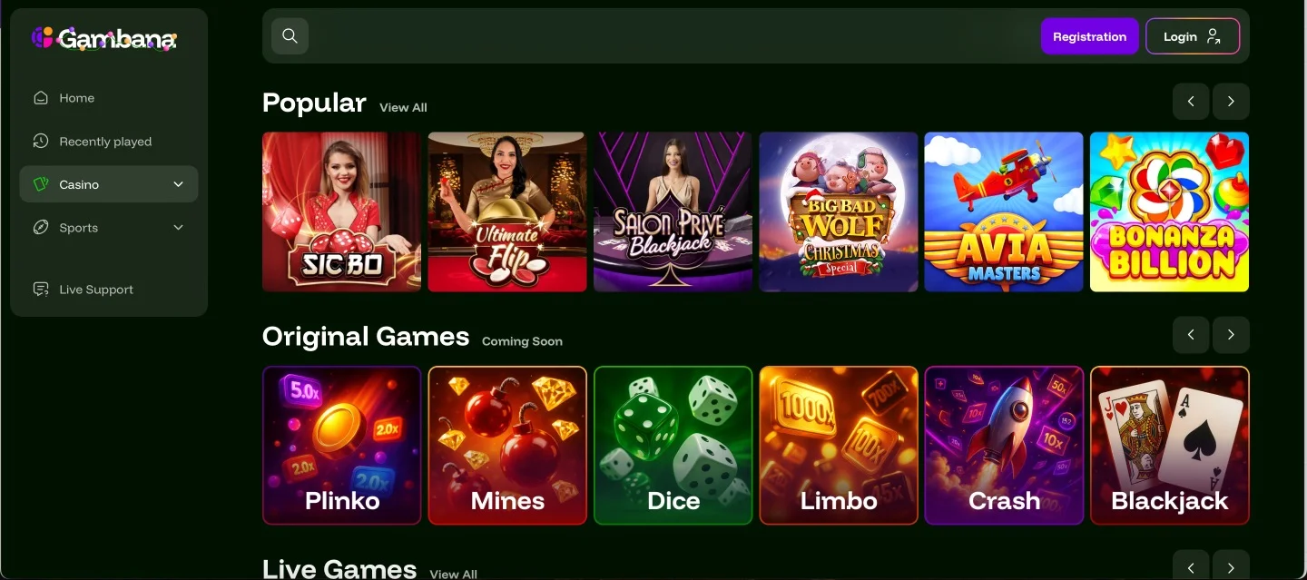 Gambana Casino Games