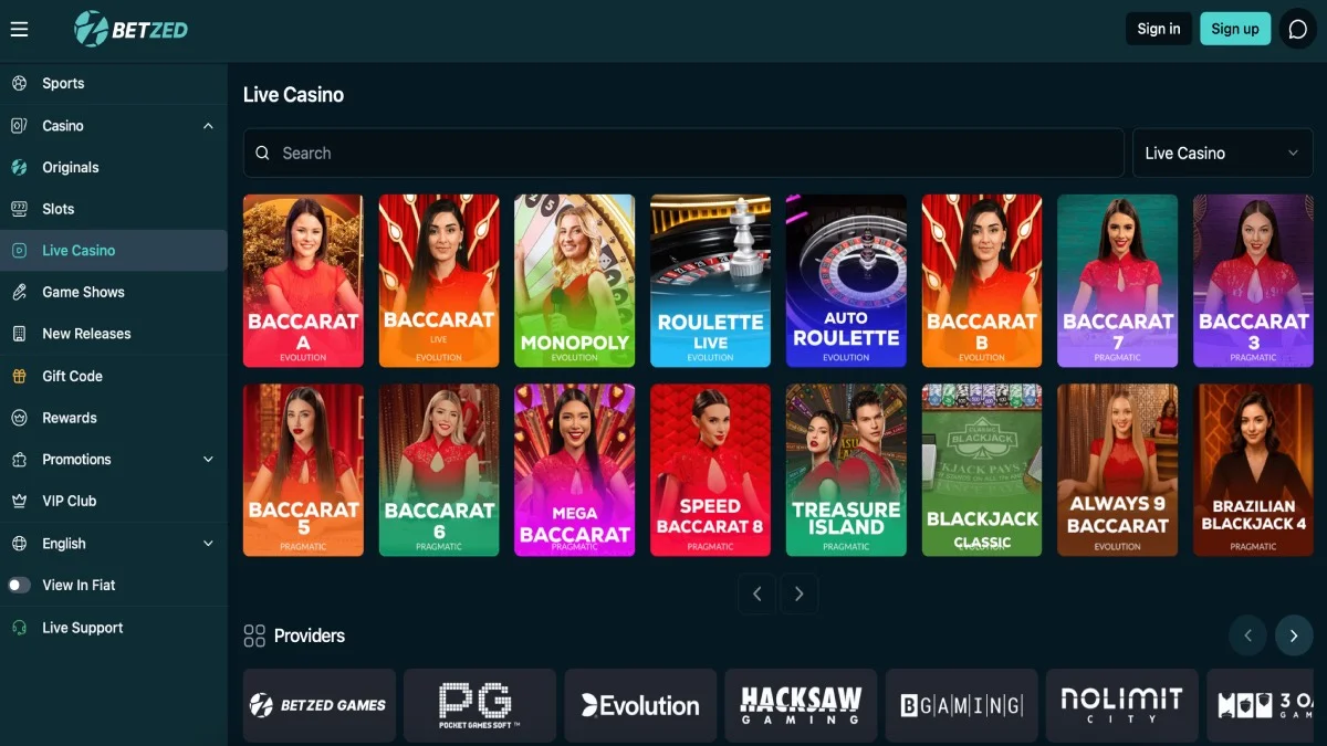 Betzed Casino Game Collection