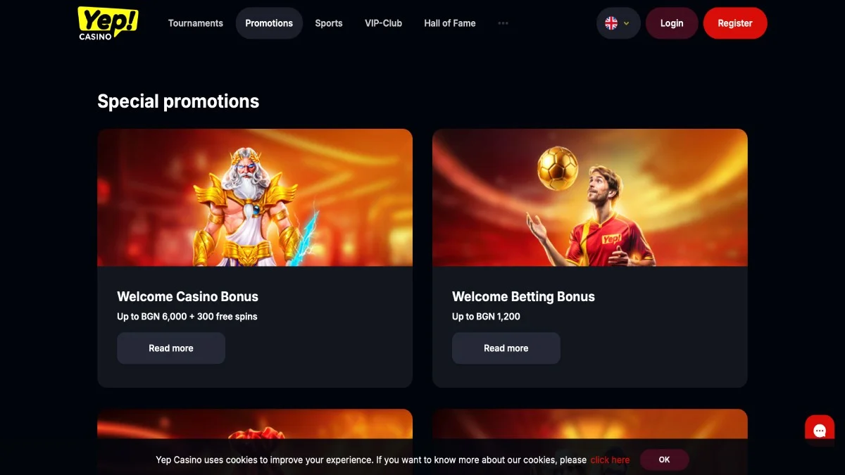 Yep Casino Promotions