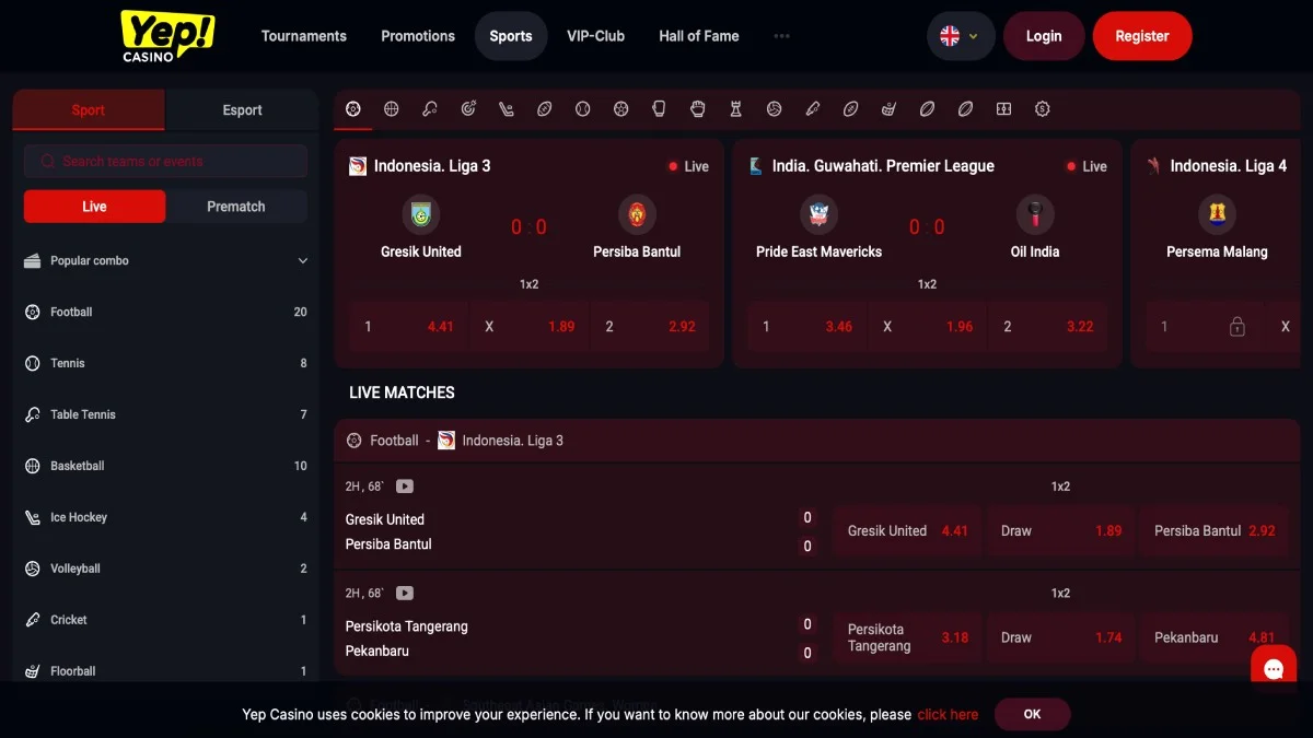 Yep Casino Sportsbook