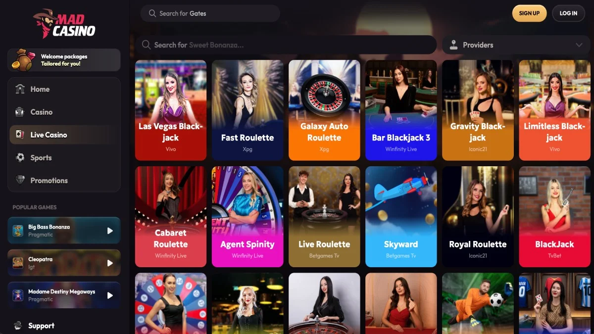 Mad Casino Live Casino