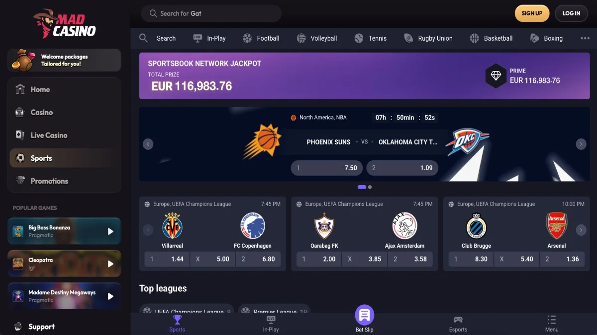 Mad Casino Sportsbook