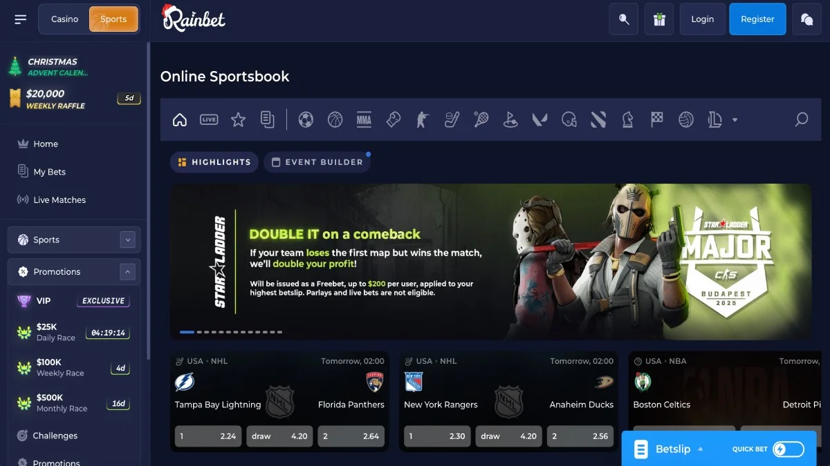 Rainbet Casino Sportsbook