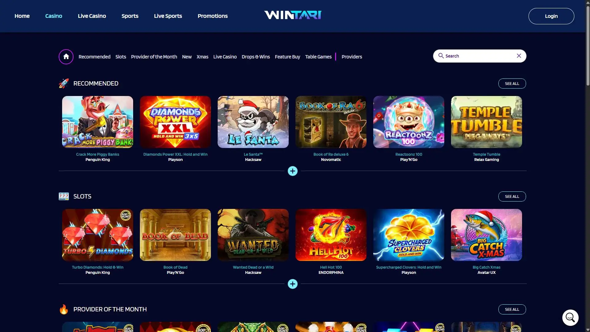 Wintari Casino All Slots