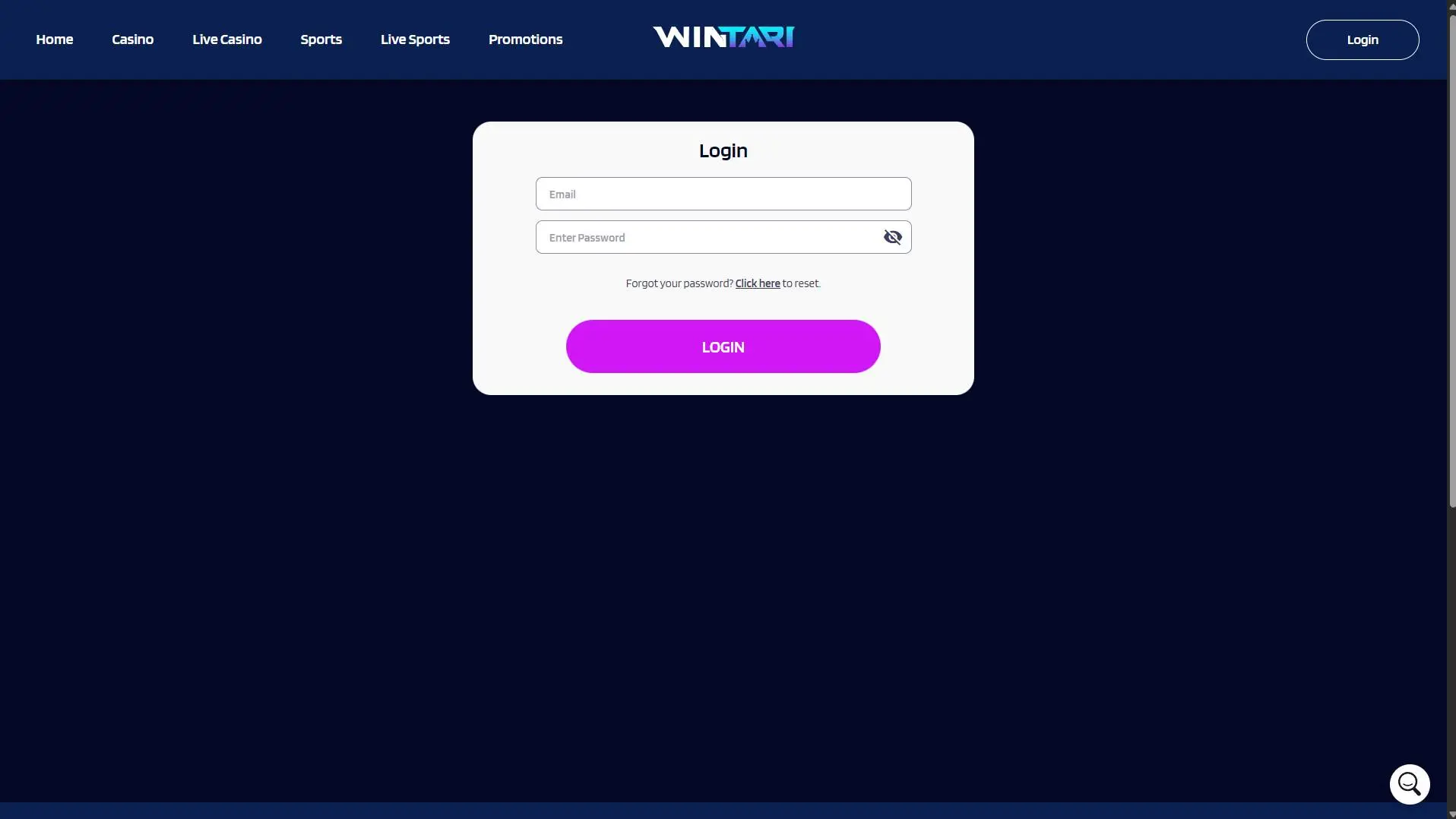 Wintari Casino Login