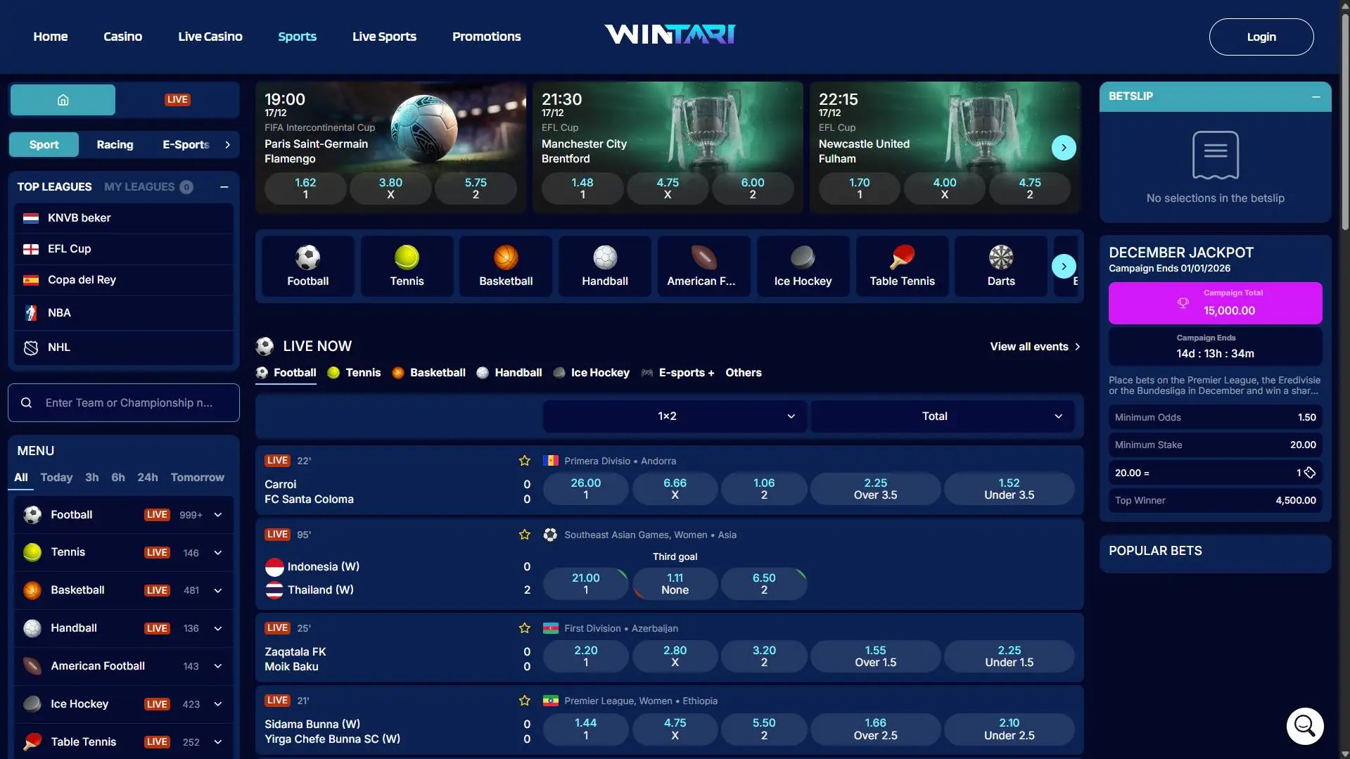 Wintari Casino Sportsbook
