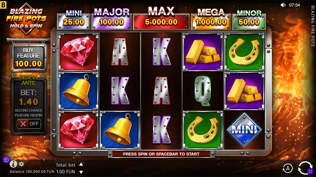 Blazing Fire Pots Hold & Spin Base