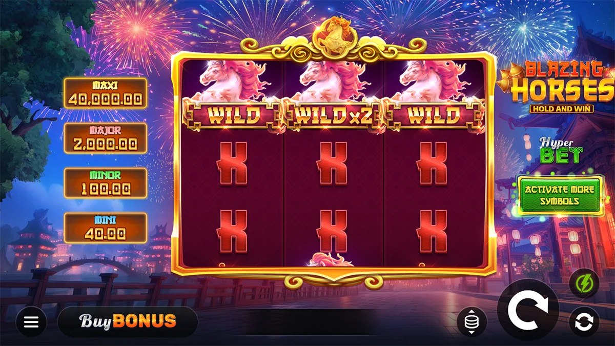 Blazing Horses Hold and Win Base